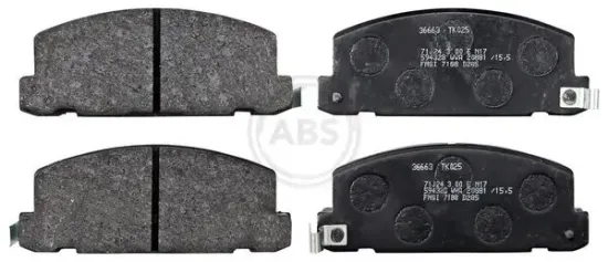 Bremsbelagsatz, Scheibenbremse Vorderachse A.B.S. 36663 Bild Bremsbelagsatz, Scheibenbremse Vorderachse A.B.S. 36663