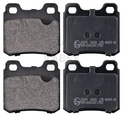 Bremsbelagsatz, Scheibenbremse Hinterachse A.B.S. 36694