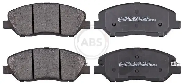 Bremsbelagsatz, Scheibenbremse Vorderachse A.B.S. 37522