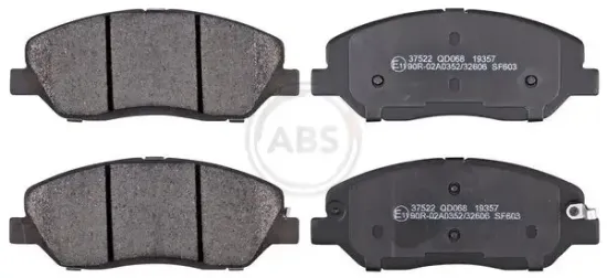 Bremsbelagsatz, Scheibenbremse Vorderachse A.B.S. 37522 Bild Bremsbelagsatz, Scheibenbremse Vorderachse A.B.S. 37522