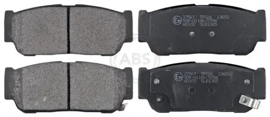 Bremsbelagsatz, Scheibenbremse Hinterachse A.B.S. 37567 Bild Bremsbelagsatz, Scheibenbremse Hinterachse A.B.S. 37567