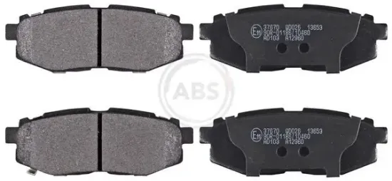 Bremsbelagsatz, Scheibenbremse Hinterachse A.B.S. 37670 Bild Bremsbelagsatz, Scheibenbremse Hinterachse A.B.S. 37670