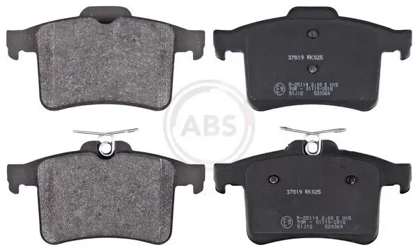 Bremsbelagsatz, Scheibenbremse Hinterachse A.B.S. 37819