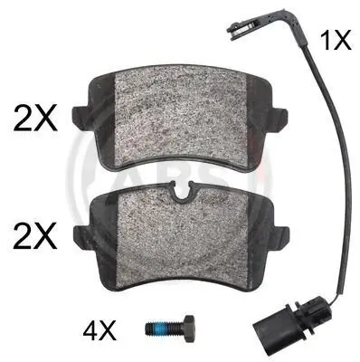 Bremsbelagsatz, Scheibenbremse A.B.S. 37859 Bild Bremsbelagsatz, Scheibenbremse A.B.S. 37859