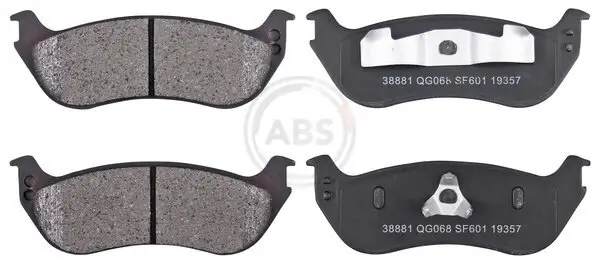 Bremsbelagsatz, Scheibenbremse Hinterachse A.B.S. 38881