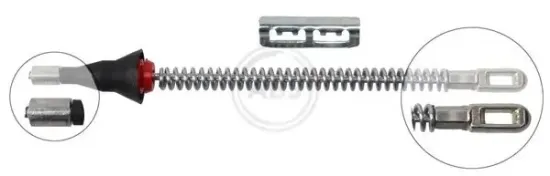 Seilzug, Feststellbremse hinten links hinten rechts A.B.S. K12016 Bild Seilzug, Feststellbremse hinten links hinten rechts A.B.S. K12016