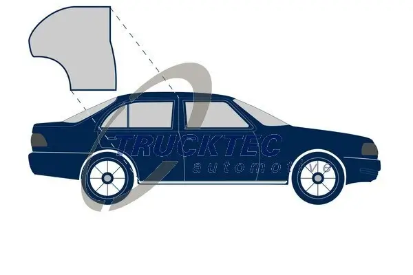 Türdichtung hinten rechts TRUCKTEC AUTOMOTIVE 02.53.035