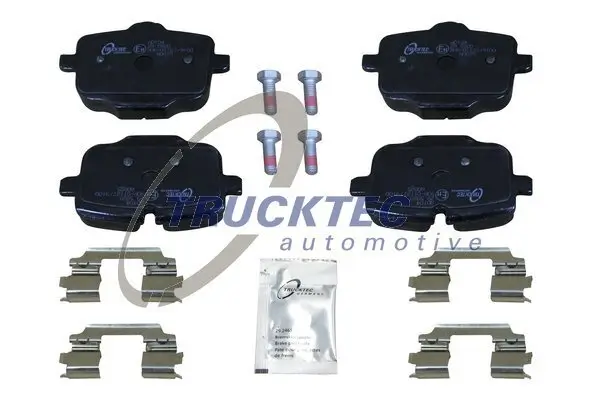 Bremsbelagsatz, Scheibenbremse Hinterachse TRUCKTEC AUTOMOTIVE 08.34.158