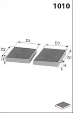 Filter, Innenraumluft MECAFILTER JKR7217 Bild Filter, Innenraumluft MECAFILTER JKR7217