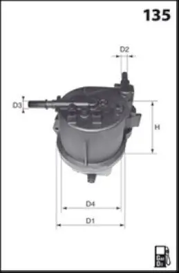 Kraftstofffilter MECAFILTER ELG5381 Bild Kraftstofffilter MECAFILTER ELG5381