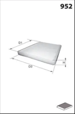 Filter, Innenraumluft MECAFILTER ELR7040 Bild Filter, Innenraumluft MECAFILTER ELR7040