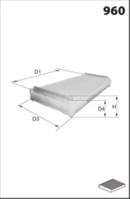 Filter, Innenraumluft MECAFILTER ELR7006 Bild Filter, Innenraumluft MECAFILTER ELR7006