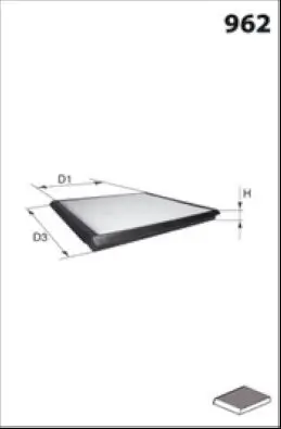 Filter, Innenraumluft MECAFILTER ELR7093 Bild Filter, Innenraumluft MECAFILTER ELR7093