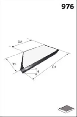 Filter, Innenraumluft MECAFILTER EKR7068 Bild Filter, Innenraumluft MECAFILTER EKR7068