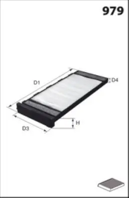 Filter, Innenraumluft MECAFILTER ELR7213 Bild Filter, Innenraumluft MECAFILTER ELR7213