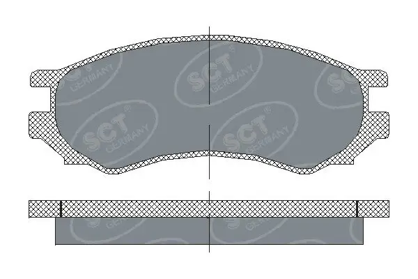Bremsbelagsatz, Scheibenbremse Vorderachse SCT - MANNOL SP 156 PR