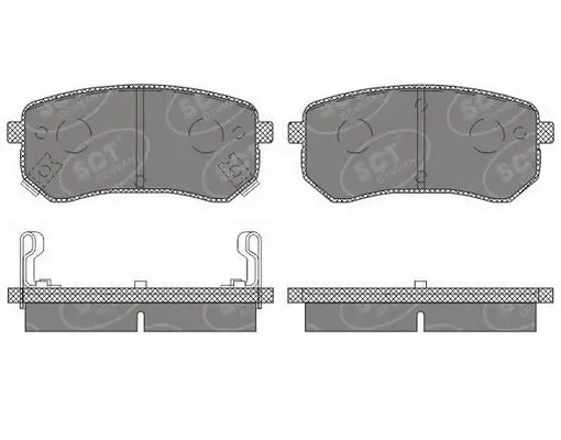 Bremsbelagsatz, Scheibenbremse Hinterachse SCT - MANNOL SP 658 PR