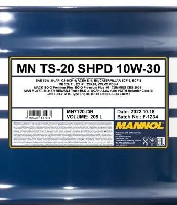 Motoröl 10W-30 208L SCT - MANNOL MN7120-DR Bild Motoröl 10W-30 208L SCT - MANNOL MN7120-DR