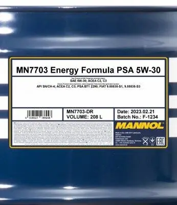 Motoröl 5W-30 208L SCT - MANNOL MN7703-DR Bild Motoröl 5W-30 208L SCT - MANNOL MN7703-DR