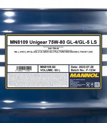 Getriebeöl 75W-80 SCT - MANNOL MN8109-60 Bild Getriebeöl 75W-80 SCT - MANNOL MN8109-60