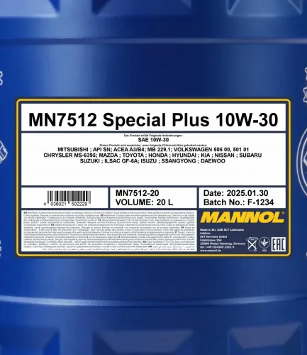 Motoröl 10W-30 20L SCT - MANNOL MN7512-20 Bild Motoröl 10W-30 20L SCT - MANNOL MN7512-20