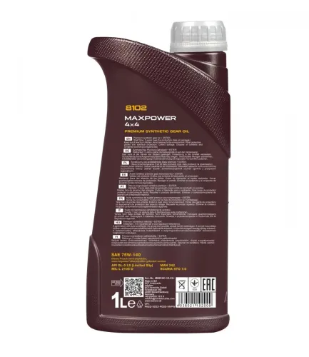Getriebeöl 75W-140 SCT - MANNOL MN8102-1 Bild Getriebeöl 75W-140 SCT - MANNOL MN8102-1