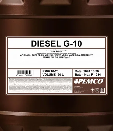 Motoröl 5W-40 20L SCT - MANNOL PM0710-20 Bild Motoröl 5W-40 20L SCT - MANNOL PM0710-20
