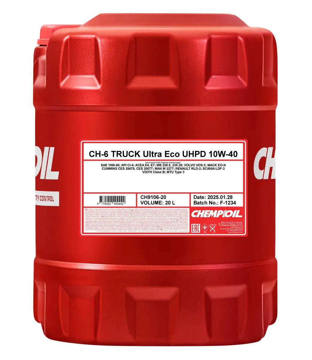 Motoröl 10W-40 20L SCT - MANNOL CH9106-20