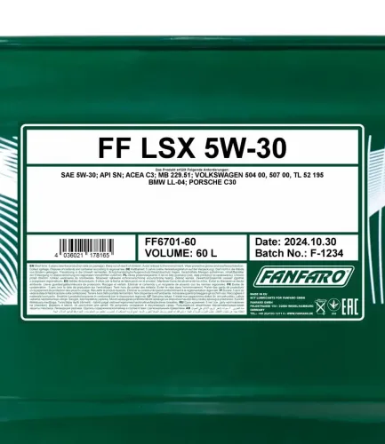 Motoröl 5W-30 60L SCT - MANNOL FF6701-60 Bild Motoröl 5W-30 60L SCT - MANNOL FF6701-60