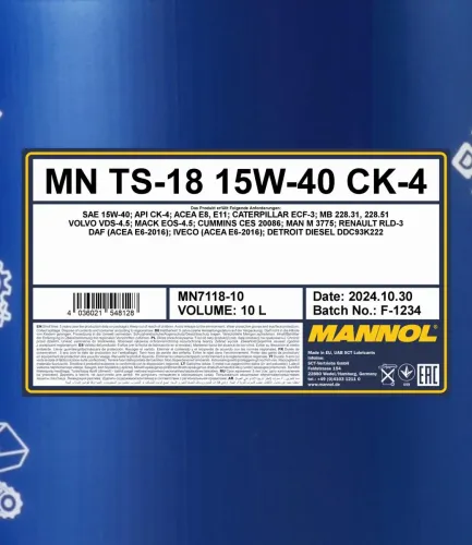 Motoröl 15W-40 10L SCT - MANNOL MN7118-10 Bild Motoröl 15W-40 10L SCT - MANNOL MN7118-10