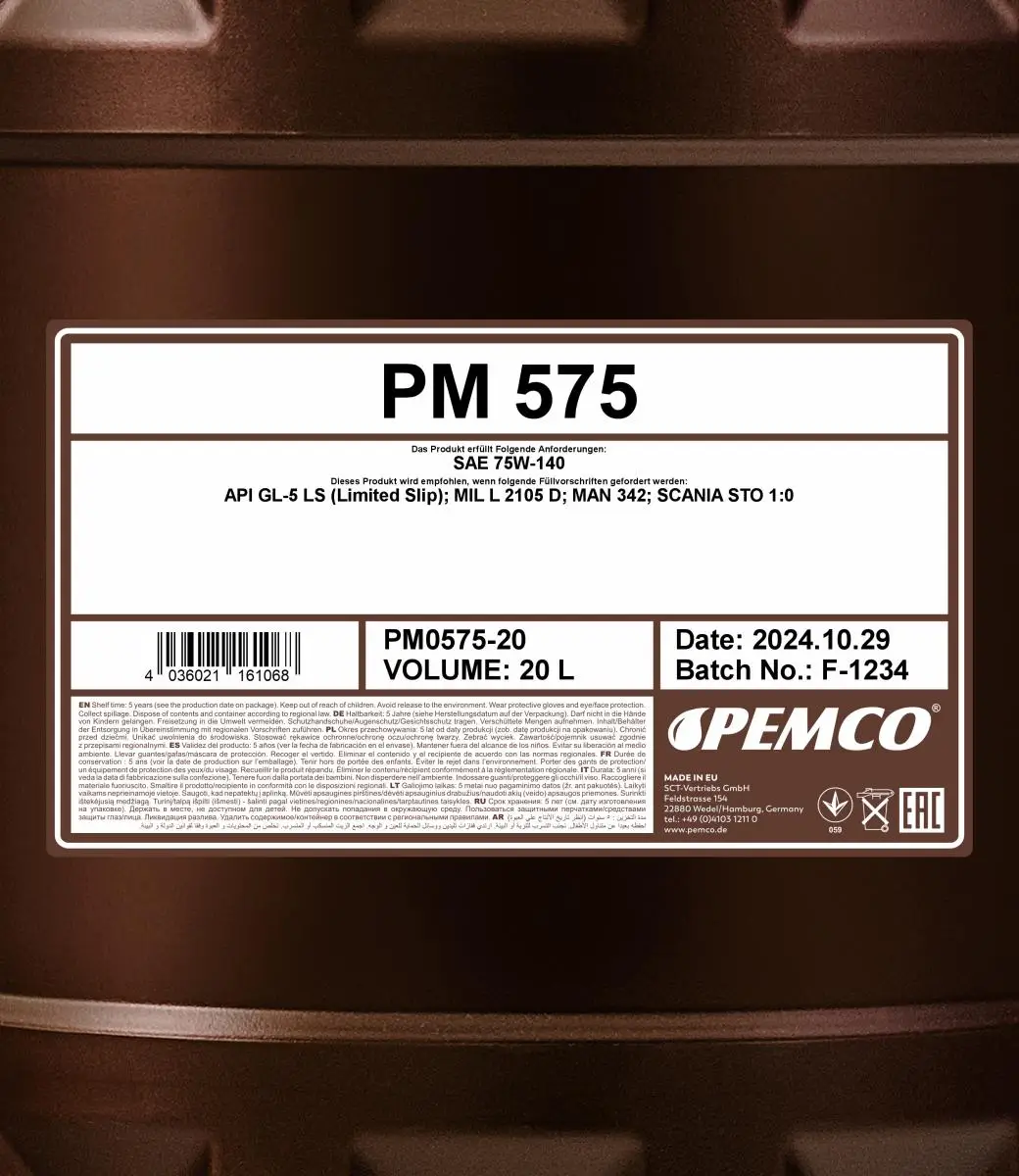 Getriebeöl 75W-140 SCT - MANNOL PM0575-20