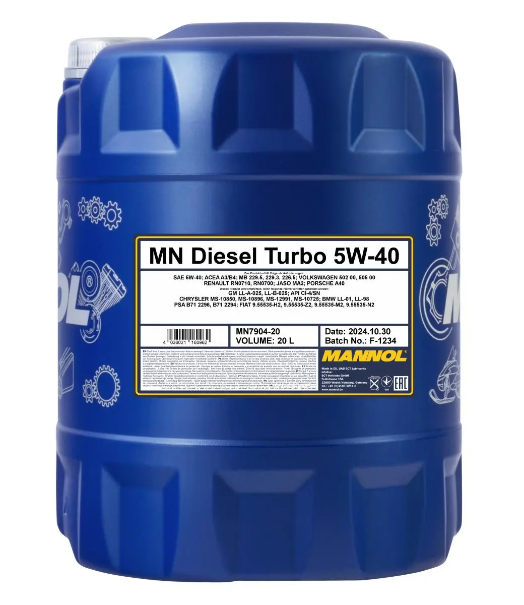 Motoröl 5W-40 20L SCT - MANNOL MN7904-20