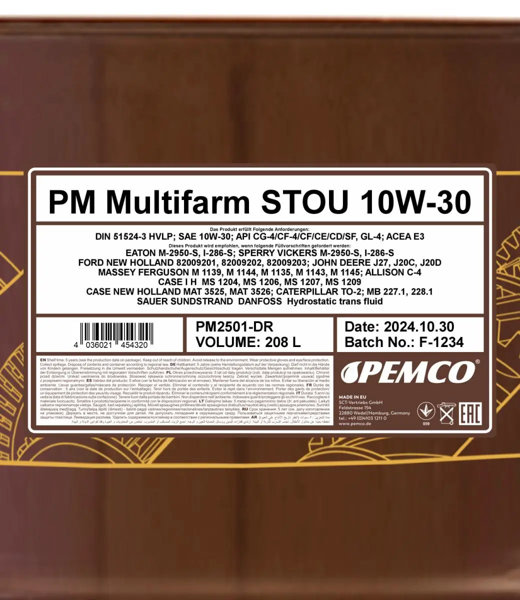 Motoröl 10W-30 208L SCT - MANNOL PM2501-DR