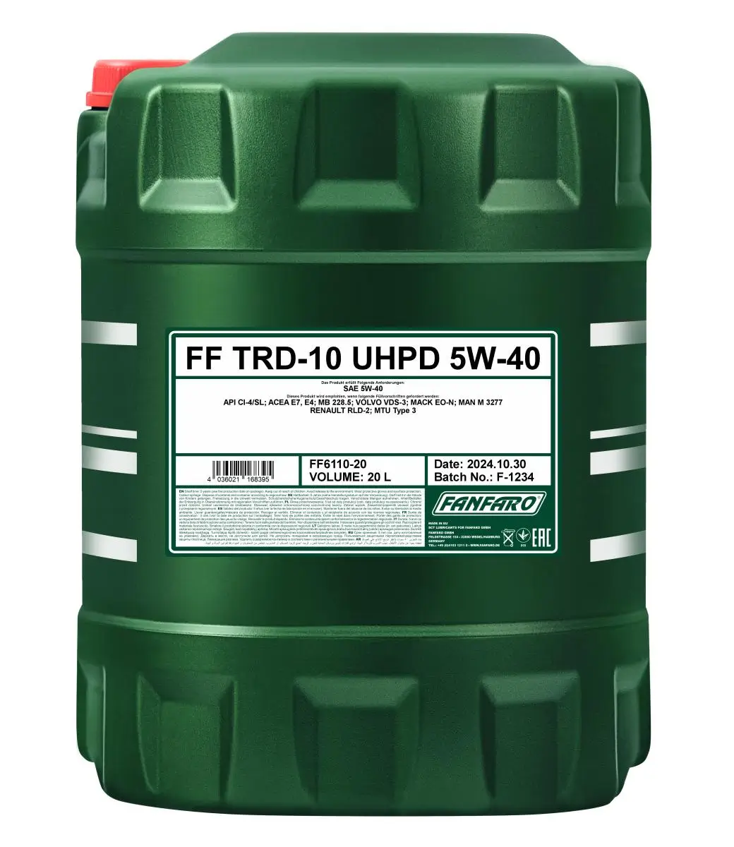Motoröl 5W-40 20L SCT - MANNOL FF6110-20