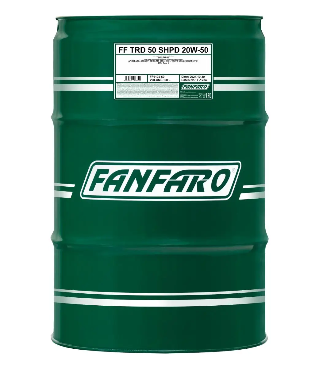 Motoröl 20W-50 60L SCT - MANNOL FF6102-60