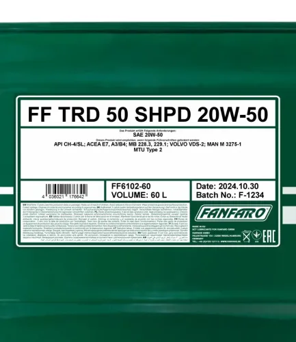 Motoröl 20W-50 60L SCT - MANNOL FF6102-60 Bild Motoröl 20W-50 60L SCT - MANNOL FF6102-60