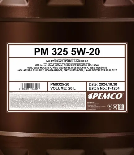 Motoröl 5W-20 20L SCT - MANNOL PM0325-20 Bild Motoröl 5W-20 20L SCT - MANNOL PM0325-20