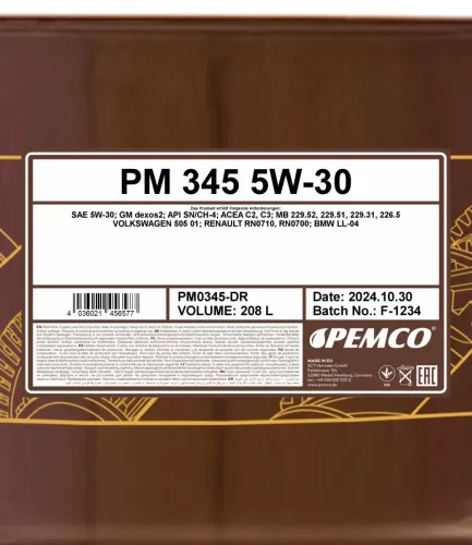 Motoröl 5W-30 208L SCT - MANNOL PM0345-DR Bild Motoröl 5W-30 208L SCT - MANNOL PM0345-DR