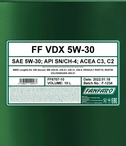 Motoröl 5W-30 10L SCT - MANNOL FF6707-10 Bild Motoröl 5W-30 10L SCT - MANNOL FF6707-10