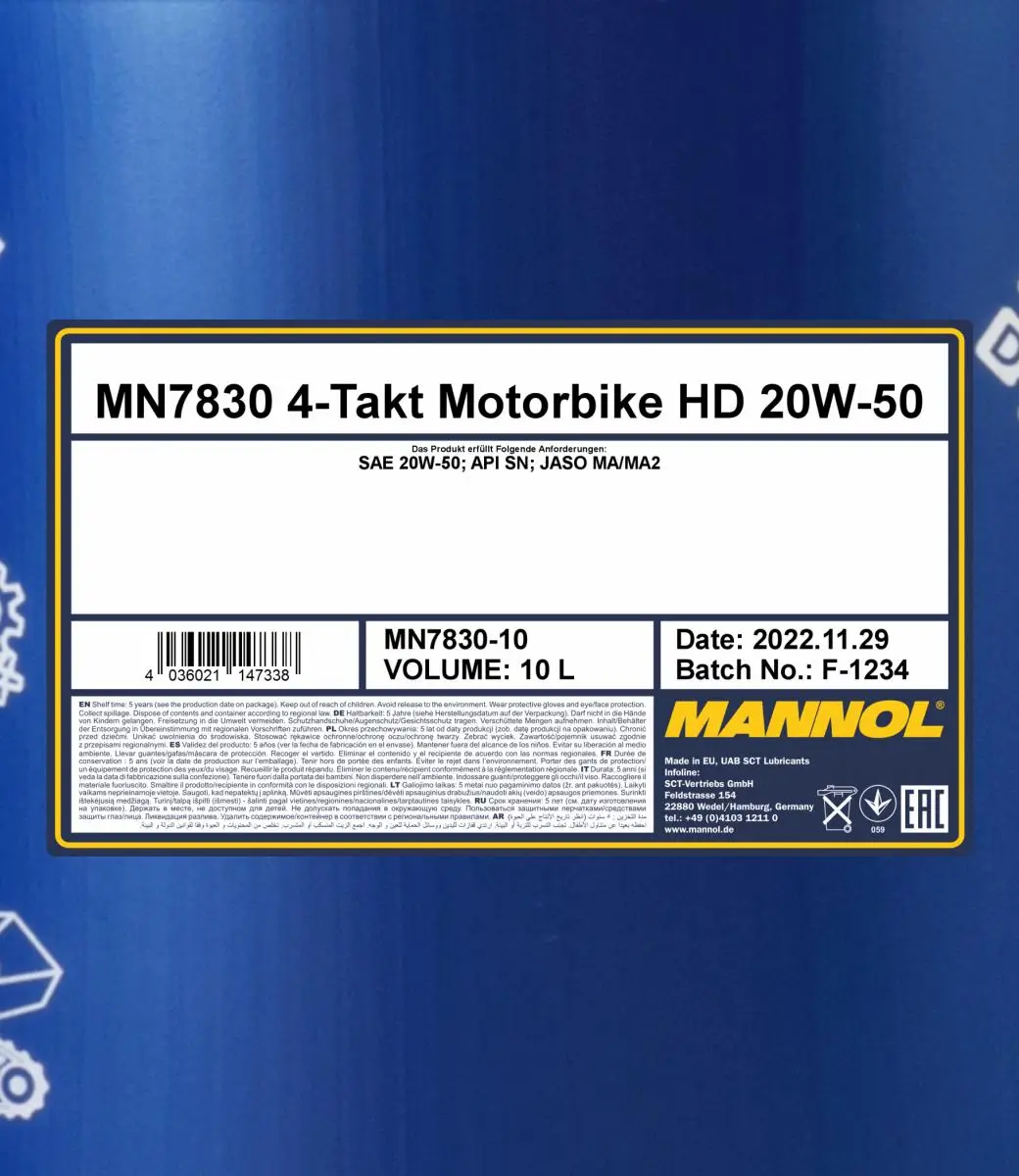 Motoröl 20W-50 10L SCT - MANNOL MN7830-10