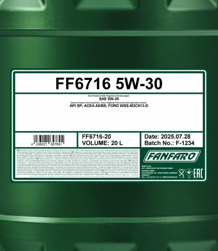 Motoröl 5W-30 20L SCT - MANNOL FF6716-20 Bild Motoröl 5W-30 20L SCT - MANNOL FF6716-20