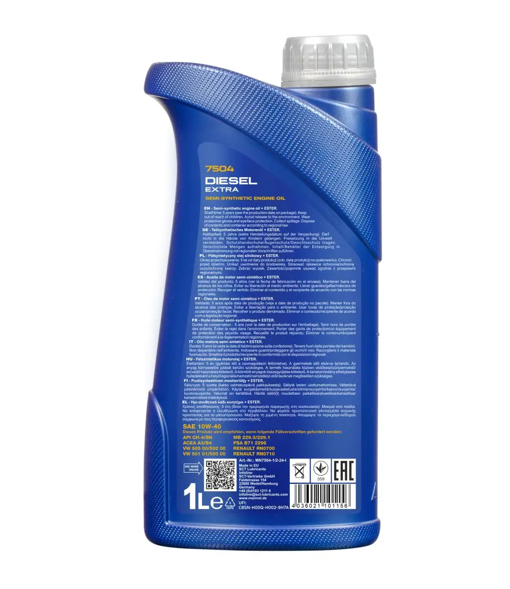 Motoröl 10W-40 1L SCT - MANNOL MN7504-1
