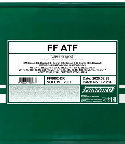 Getriebeöl SCT - MANNOL FF8602-DR Bild Getriebeöl SCT - MANNOL FF8602-DR