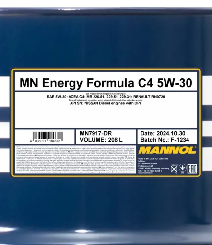 Motoröl 5W-30 208L SCT - MANNOL MN7917-DR Bild Motoröl 5W-30 208L SCT - MANNOL MN7917-DR