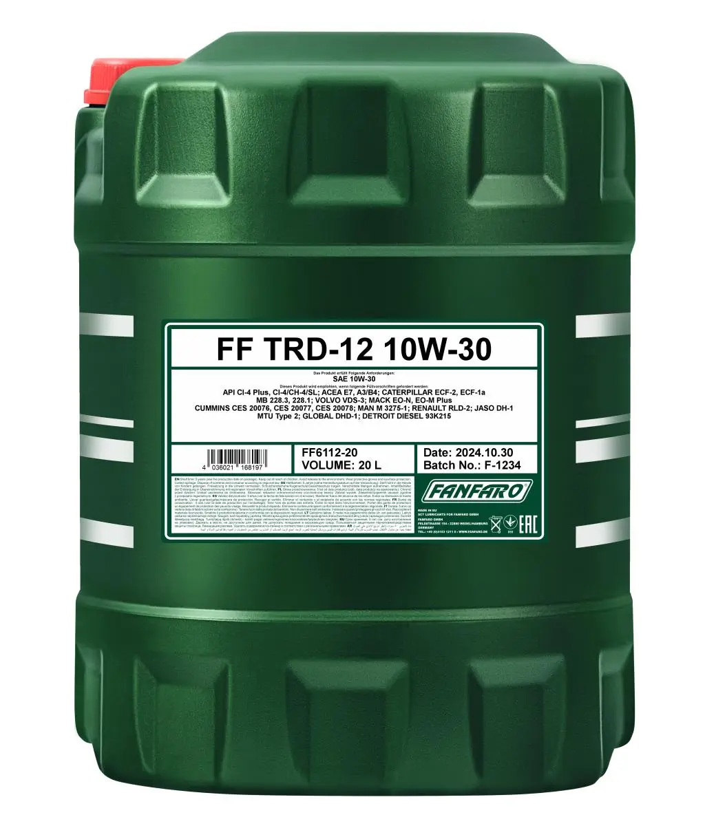 Motoröl 10W-30 20L SCT - MANNOL FF6112-20