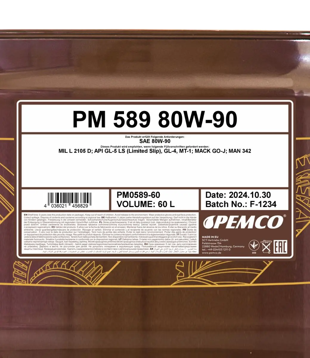 Getriebeöl 80W-90 SCT - MANNOL PM0589-60