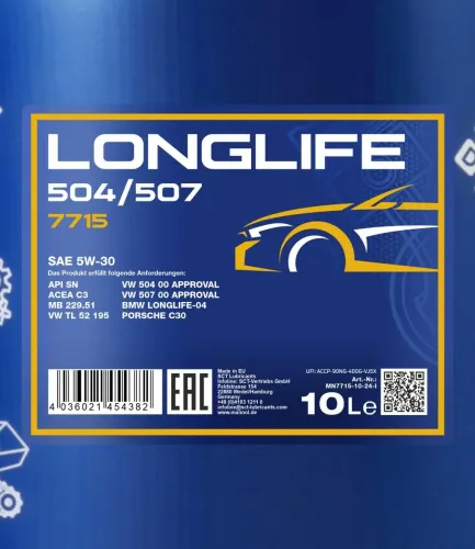 Motoröl 5W-30 10L SCT - MANNOL MN7715-10 Bild Motoröl 5W-30 10L SCT - MANNOL MN7715-10