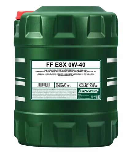 Motoröl 0W-40 20L SCT - MANNOL FF6711-20 Bild Motoröl 0W-40 20L SCT - MANNOL FF6711-20