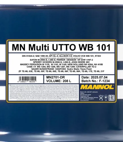 Motoröl 208L SCT - MANNOL MN2701-DR Bild Motoröl 208L SCT - MANNOL MN2701-DR