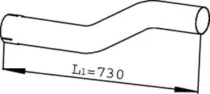 Abgasrohr Mitte DINEX 22145